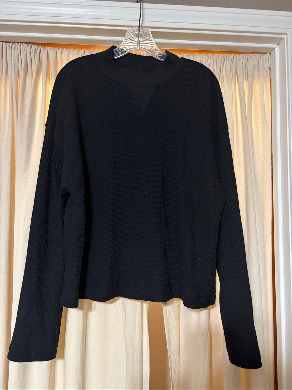 Gap Waffle Knit Mock Neck